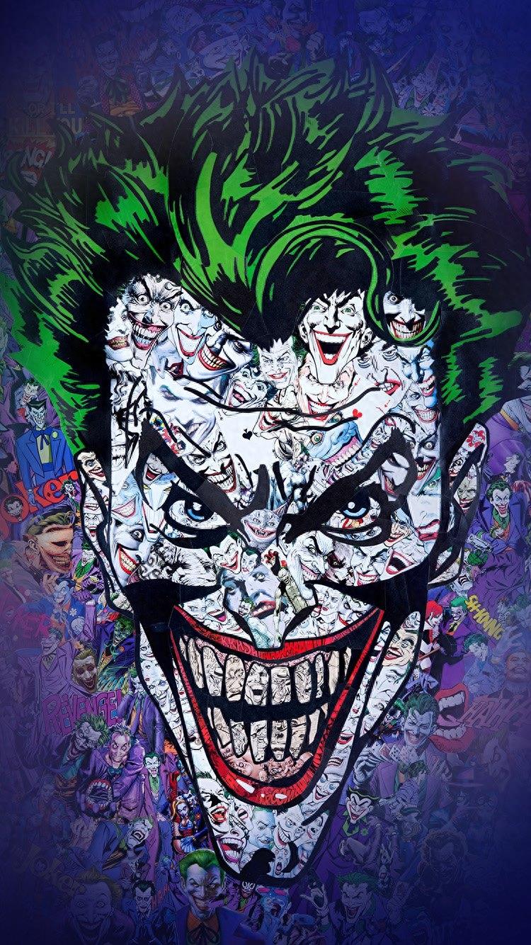 DC漫画超级反派、蝙蝠侠死敌小丑(Joker)手机绝版壁纸