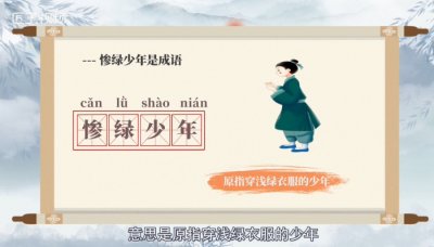 ​惨绿少年是成语吗