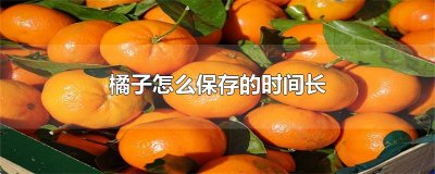 ​橘子怎么保存的时间长