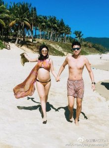 ​王雷三亚微博晒娇妻怀孕照，期待宝宝早日降临