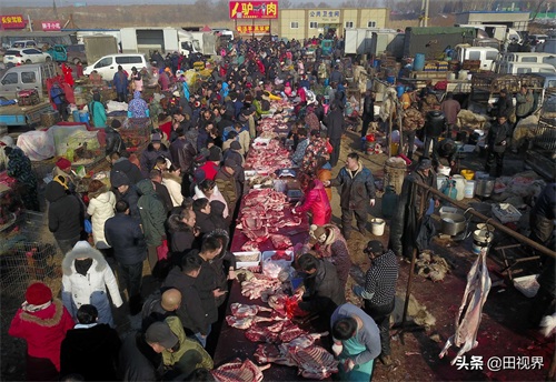 沈阳:航拍百年蒲河大集